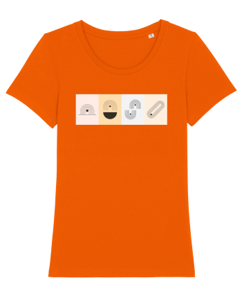 Lines And Dots Bright Orange