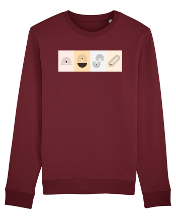 Lines And Dots Burgundy