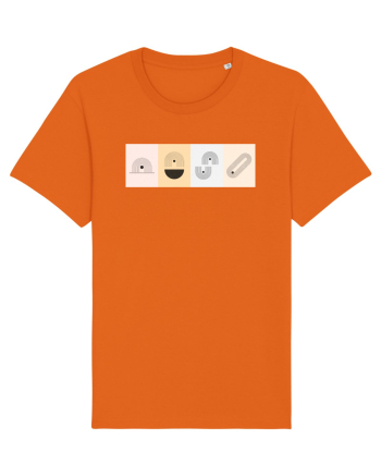 Lines And Dots Bright Orange