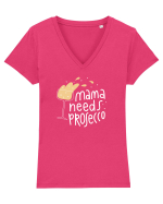 Mama Needs Prosecco Tricou mânecă scurtă guler V Damă Evoker