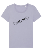Mom Tricou mânecă scurtă guler larg fitted Damă Expresser