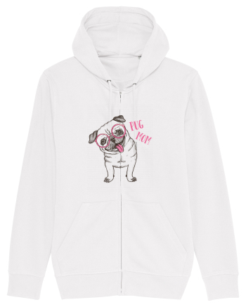 Pug Mom  White