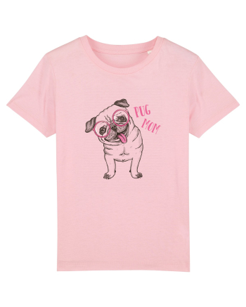 Pug Mom  Cotton Pink