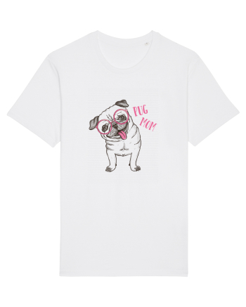 Pug Mom  White