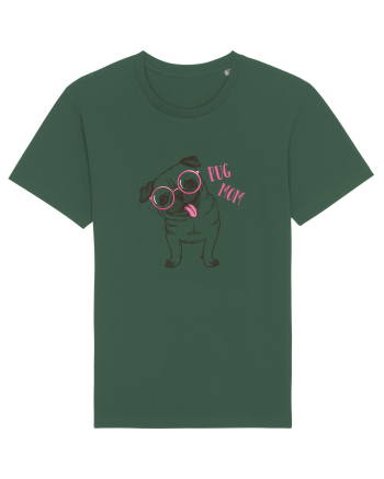 Pug Mom  Bottle Green
