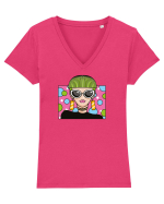 Punk Zone Tricou mânecă scurtă guler V Damă Evoker