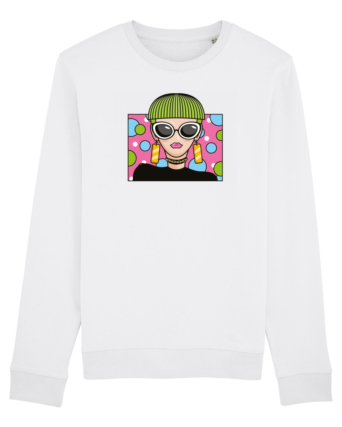 Bluză mânecă lungă Unisex Rise White