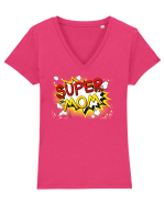 SuperMom Tricou mânecă scurtă guler V Damă Evoker