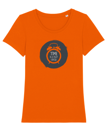 Time Is A Flat Circle Bright Orange