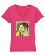 Us Tricou mânecă scurtă guler V Damă Evoker