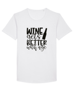 Wine Gets Better With Age Tricou mânecă scurtă guler larg Bărbat Skater
