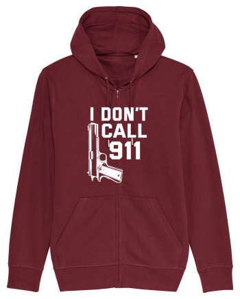 I Don't Call 911 Burgundy