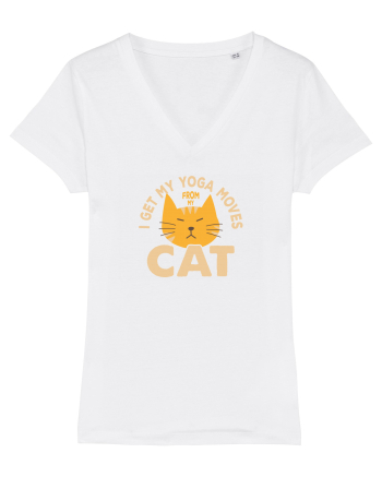 I Get My Yoga Moves From My Cat White