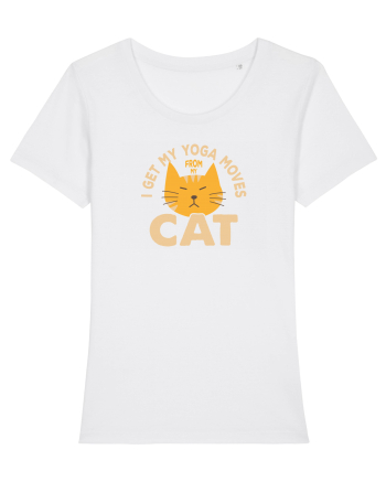 I Get My Yoga Moves From My Cat White