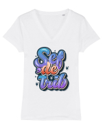Sef de trib Tricou mânecă scurtă guler V Damă Evoker