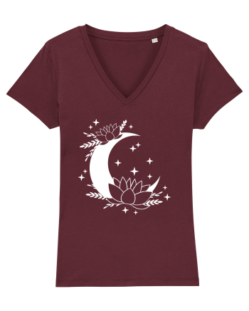 Flowers Of Moon Burgundy