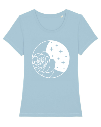 Full Moon Flower Sky Blue