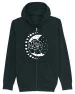 Moon Flower Moon Phases Hanorac cu fermoar Unisex Connector