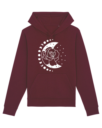 Moon Flower Moon Phases Burgundy