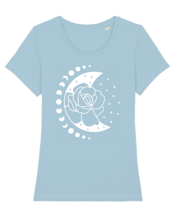Moon Flower Moon Phases Sky Blue