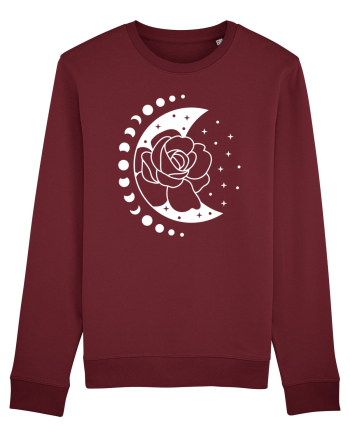 Moon Flower Moon Phases Burgundy