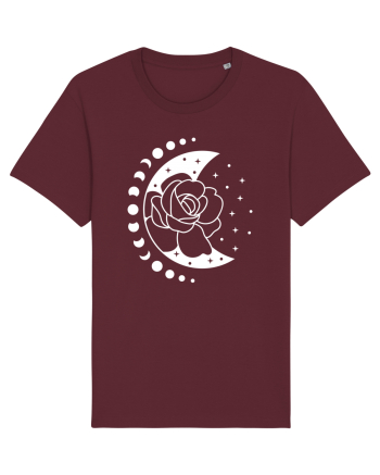 Moon Flower Moon Phases Burgundy