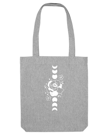 Moon Flower Moon Phases Heather Grey