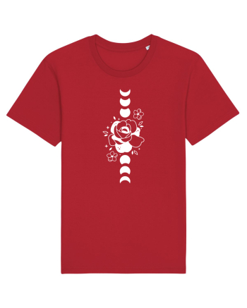 Moon Flower Moon Phases Red