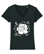 Celestial Flower Tricou mânecă scurtă guler V Damă Evoker
