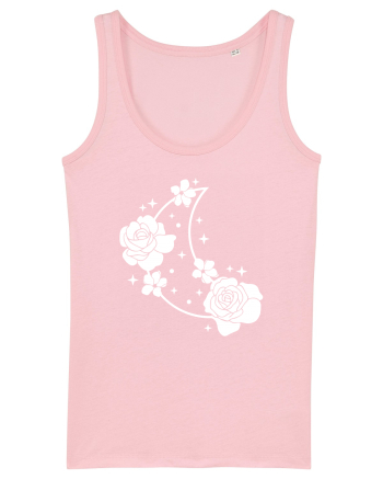 Celestial Moon Flowers Cotton Pink