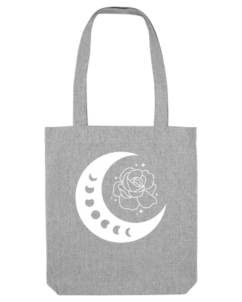 Celestial Moon Phases Flowers Heather Grey