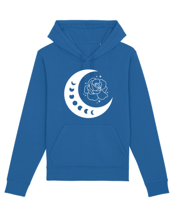 Celestial Moon Phases Flowers Royal Blue