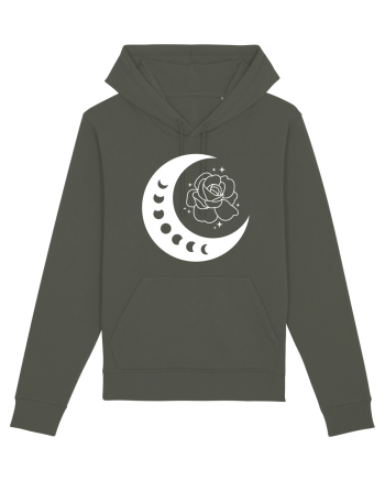 Celestial Moon Phases Flowers Khaki