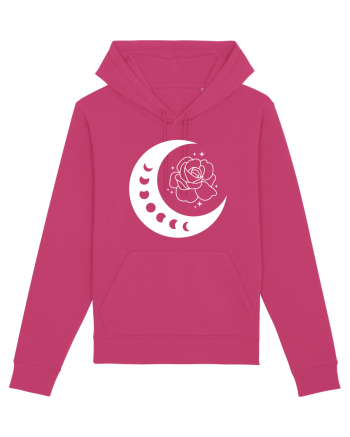 Celestial Moon Phases Flowers Raspberry