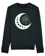 Celestial Moon Phases Flowers Bluză mânecă lungă Unisex Rise