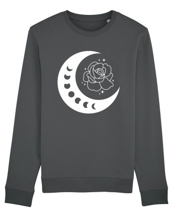 Celestial Moon Phases Flowers Anthracite