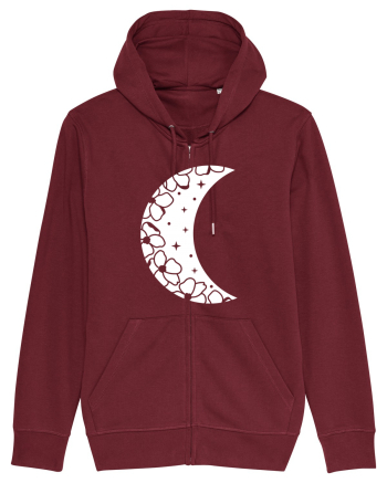 Moon With Flowers Burgundy