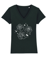 Mystic Flowers Tricou mânecă scurtă guler V Damă Evoker