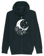 Mystic Moon Flowers Hanorac cu fermoar Unisex Connector