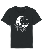 Mystic Moon Flowers Tricou mânecă scurtă Unisex Rocker