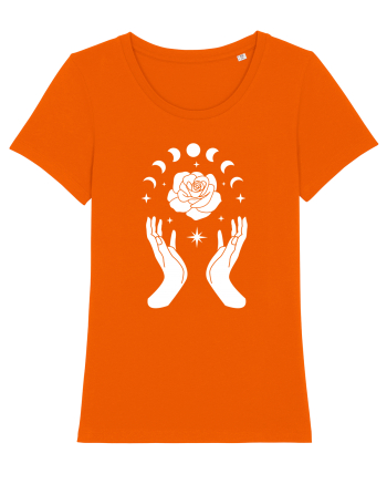 Mystic Moon Phases Bright Orange