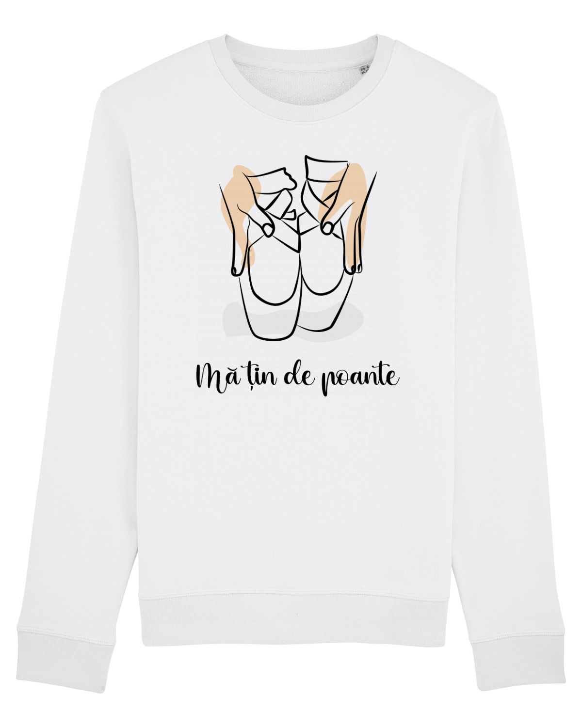 Bluză mânecă lungă Unisex Rise White