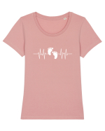 Baby footprint Tricou mânecă scurtă guler larg fitted Damă Expresser