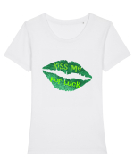 Kiss Me For Luck Tricou mânecă scurtă guler larg fitted Damă Expresser