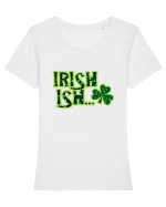 Irish ish Tricou mânecă scurtă guler larg fitted Damă Expresser