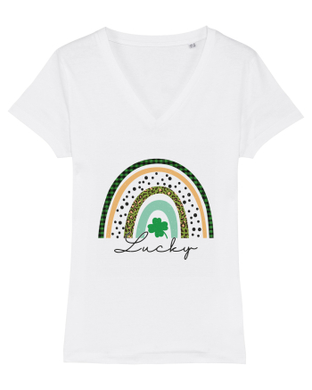 Lucky St. Patrick's Day Rainbow White