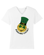Feeling Lucky Tricou mânecă scurtă guler V Bărbat Presenter