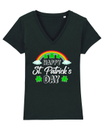 Happy St. Patrick's Day Tricou mânecă scurtă guler V Damă Evoker