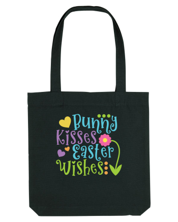 Bunny Kisses Easter Wishes Black