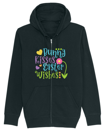 Bunny Kisses Easter Wishes Black